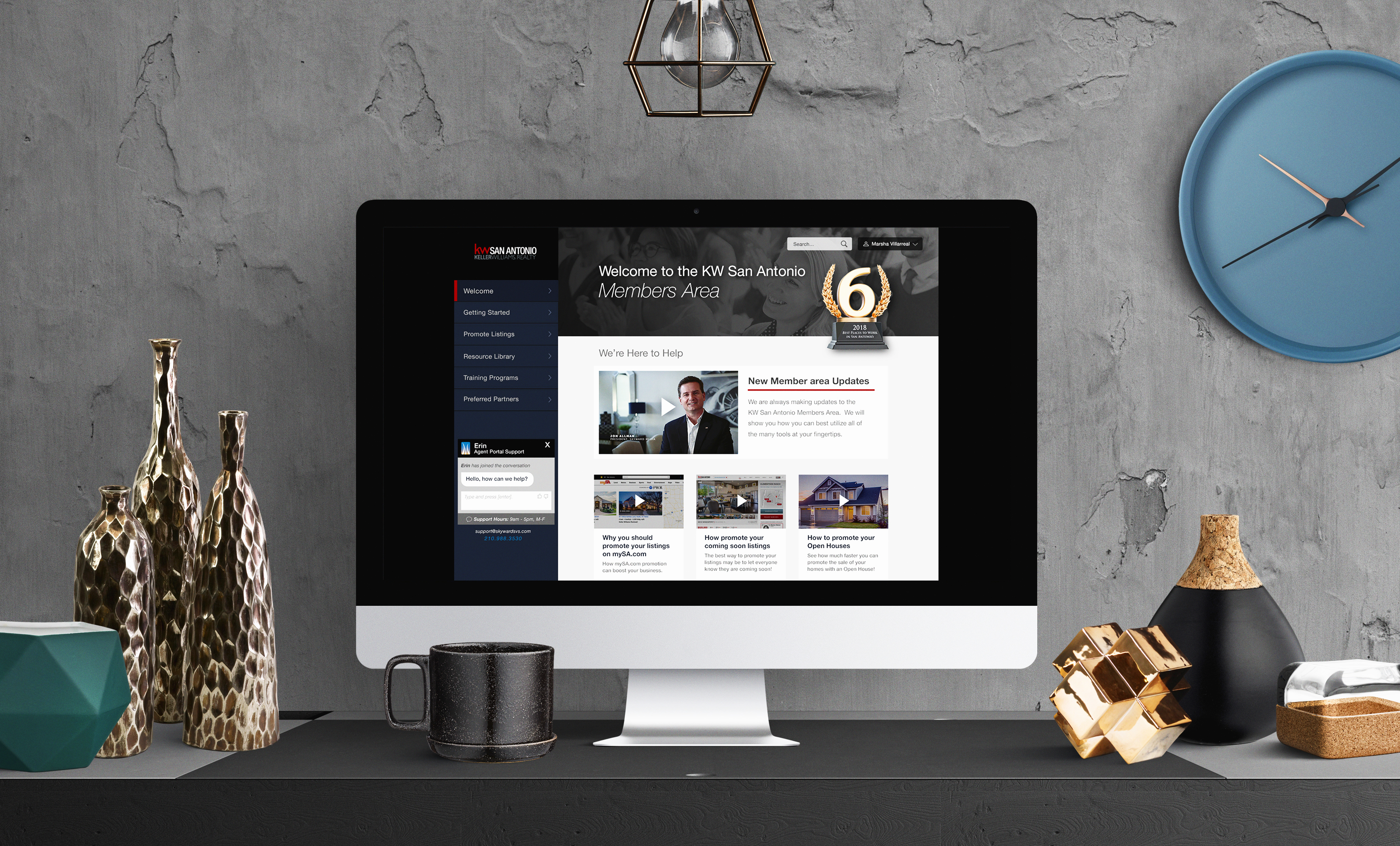 Keller Williams member portal interface